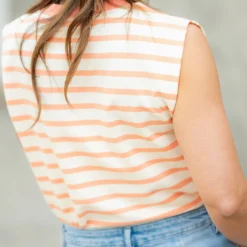 Bold Striped Solid Collar Tank 26 Bold Striped Solid Collar Tank -Women's Clothing Store DSC 6344