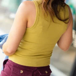 Simple Lightly Ribbed Tank -Women's Clothing Store DSC 6694