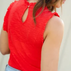 Marled Cinched Trim Tank -Women's Clothing Store DSC 6958 ff40b9a2 b17c 4250 986f efe8c4d9ca35