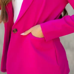 Single Button Blazer -Women's Clothing Store DSC 7015