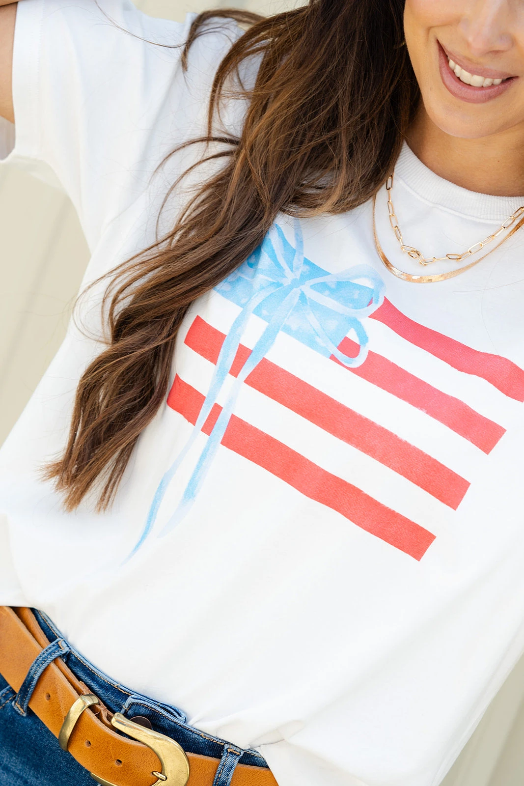 Bows & Stripes Graphic Tee 3 Bows & Stripes Graphic Tee - Image 3