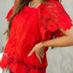 Floral Crocheted Square Neck Blouse 17 Floral Crocheted Square Neck Blouse -Women's Clothing Store DSC 7385 53f78157 0cd7 4bb7 90f7 156091e36161