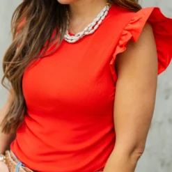 Ribbed Body Flutter Trim Tank