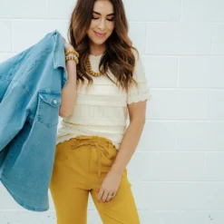 Intricately Detailed Knit Tee -Women's Clothing Store DSC 8160