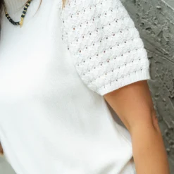 Open Weave Sleeve Knit Tee -Women's Clothing Store DSC 8275 ec2a944e 5ce8 4b85 bfe6 9e7d82b43005