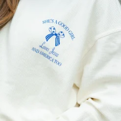 She's A Good Girl Ribbed Graphic Crewneck 5 She's A Good Girl Ribbed Graphic Crewneck -Women's Clothing Store DSC 8287