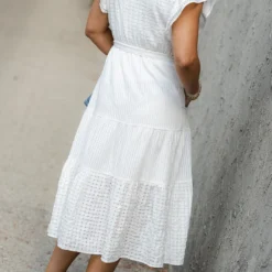 Subtle Checkered Tiered Midi Dress -Women's Clothing Store DSC 8512 e9a6df4b 928a 4738 b979 4bce94e5304a