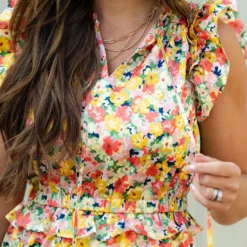 Painted Poppies Ruffle Tiered Midi Dress 10 Painted Poppies Ruffle Tiered Midi Dress -Women's Clothing Store DSC 8682