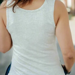 Ribbed Top Faux Layered Midi Tank Dress -Women's Clothing Store DSC 9080