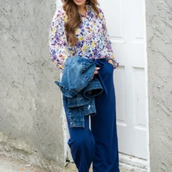 Wildflowers Cinched Sleeve Tie Blouse -Women's Clothing Store DSC 9514 89e1e0b5 c03a 4591 a98e 669677a74983