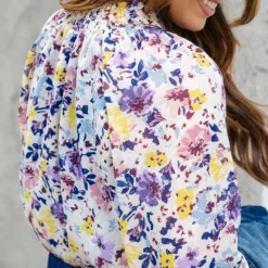 Wildflowers Cinched Sleeve Tie Blouse -Women's Clothing Store DSC 9536 fc2fe9bf c148 4ff2 9e71 824f95f71327