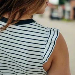 Stars & Stripes Ruffle Trim Tank -Women's Clothing Store DSC 9543