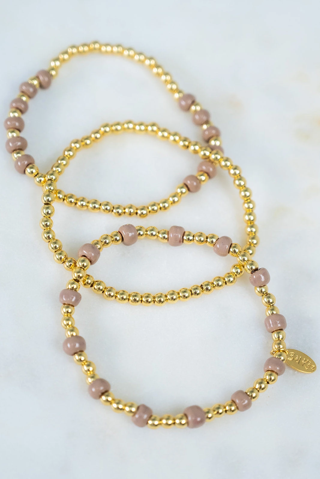 Bel Koz Gold Accented Clay Bead Bracelet Set 7 Bel Koz Gold Accented Clay Bead Bracelet Set - Image 7