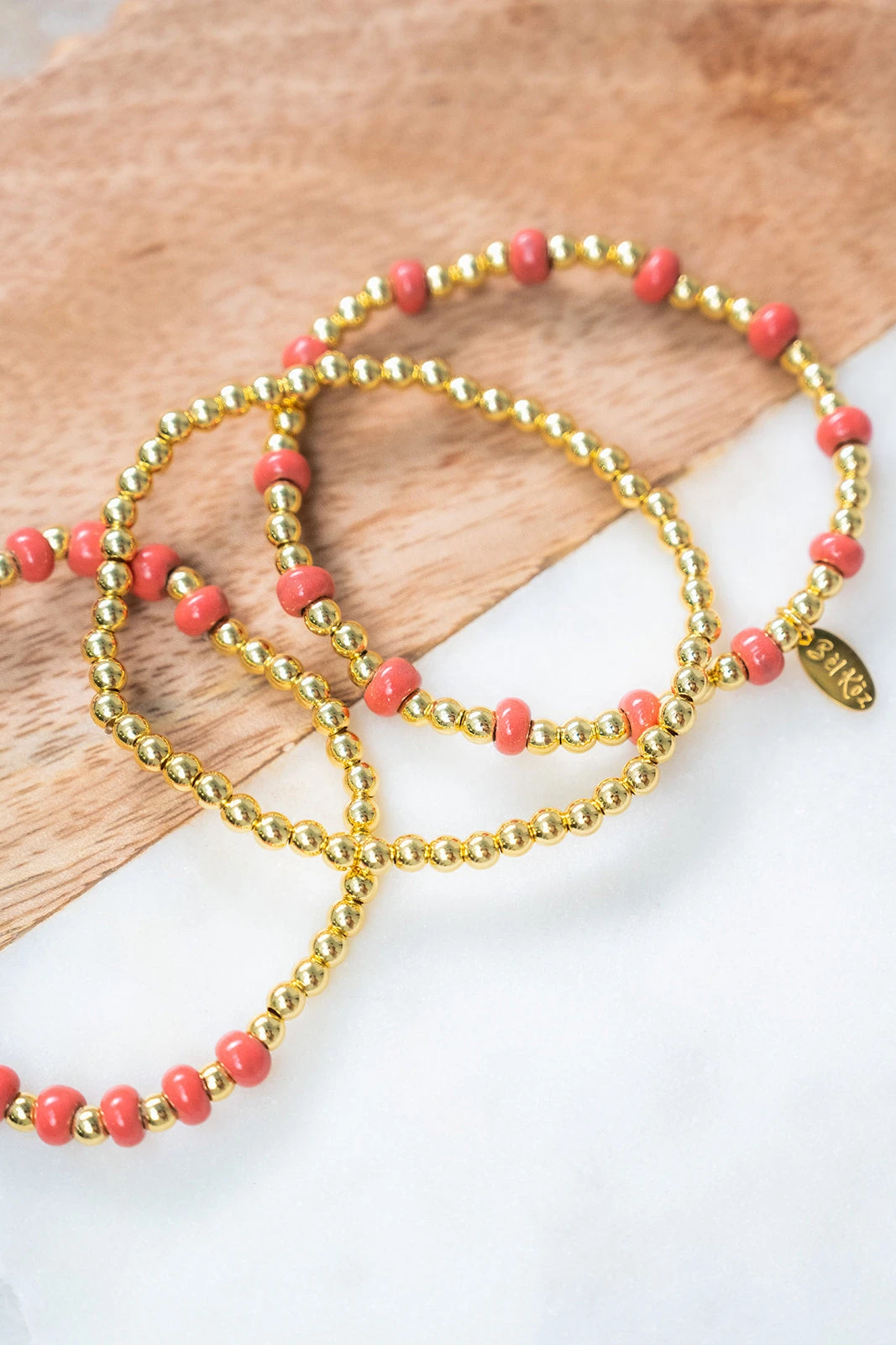 Bel Koz Gold Accented Clay Bead Bracelet Set 13 Bel Koz Gold Accented Clay Bead Bracelet Set - Image 13