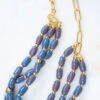Bel Koz Triple Twist Elongated Clay Necklace