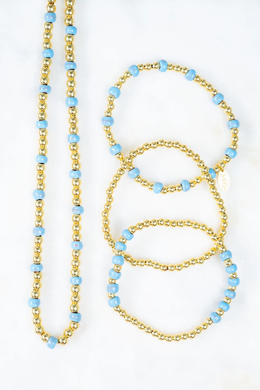 Bel Koz Gold Accented Clay Bead Bracelet Set 4 Bel Koz Gold Accented Clay Bead Bracelet Set - Image 4