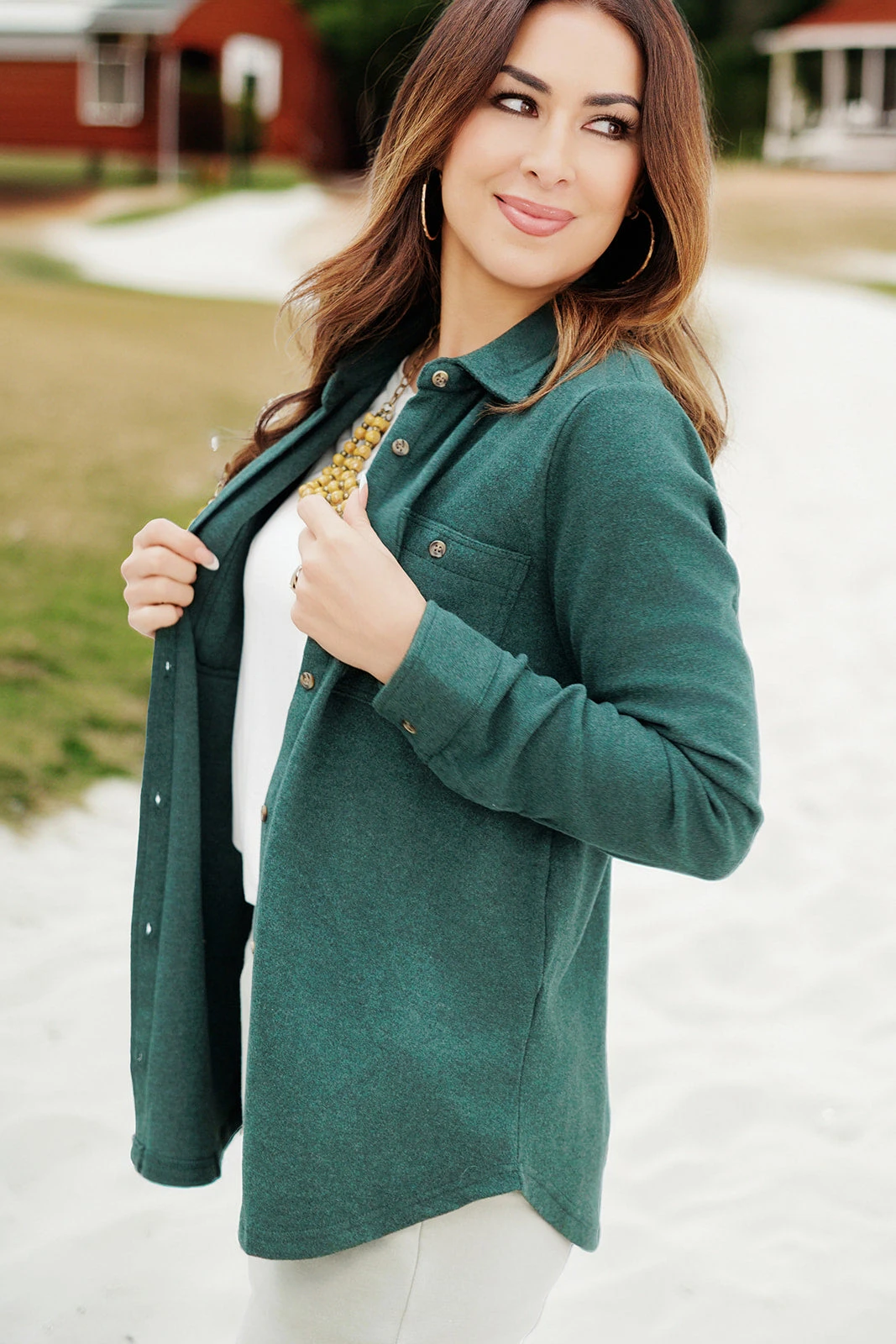 Simple Marled Shacket 2 Simple Marled Shacket - Image 2