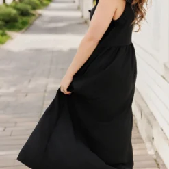 Dressy Ruffle Trim Maxi Dress -Women's Clothing Store FJ7A2450