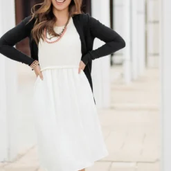 Elevated Faux Layered Tank Dress -Women's Clothing Store FJ7A2522