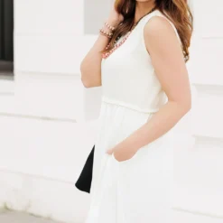 Elevated Faux Layered Tank Dress -Women's Clothing Store FJ7A2540