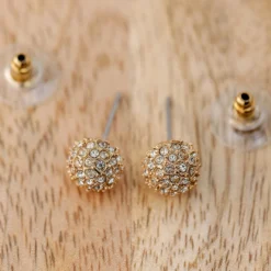 Mini Diamond Chipped Cluster Stud Earrings -Women's Clothing Store FJ7A2638