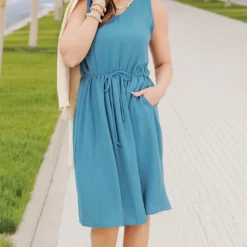 Tie Waist Tank Dress