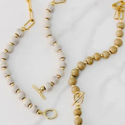 Bel Koz Wavy Toggle Necklace -Women's Clothing Store FJ7A2660