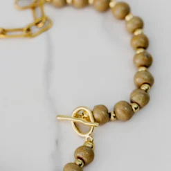 Bel Koz Wavy Toggle Necklace -Women's Clothing Store FJ7A2667