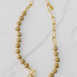 Bel Koz Wavy Toggle Necklace -Women's Clothing Store FJ7A2669