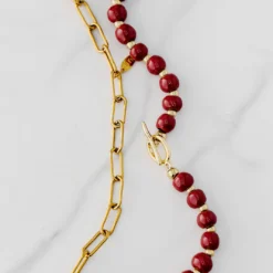 Bel Koz Wavy Toggle Necklace -Women's Clothing Store FJ7A2673