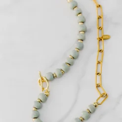 Bel Koz Wavy Toggle Necklace -Women's Clothing Store FJ7A2675