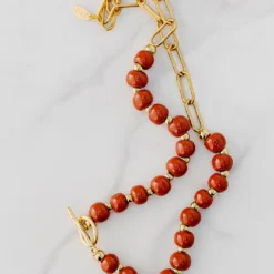 Bel Koz Wavy Toggle Necklace -Women's Clothing Store FJ7A2677