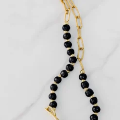 Bel Koz Wavy Toggle Necklace -Women's Clothing Store FJ7A2680