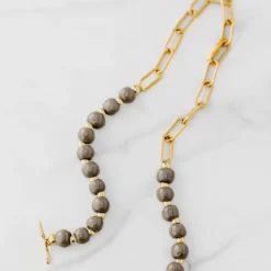 Bel Koz Wavy Toggle Necklace -Women's Clothing Store FJ7A2684