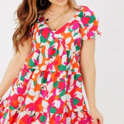 Tropics Tiered Babydoll Dress
