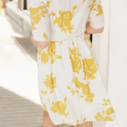 Stunning Blossoms Tie Waist Dress -Women's Clothing Store FJ7A4395