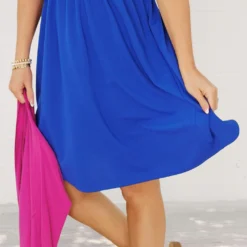 Subtle Textured Cinched Tank Dress -Women's Clothing Store FJ7A4440