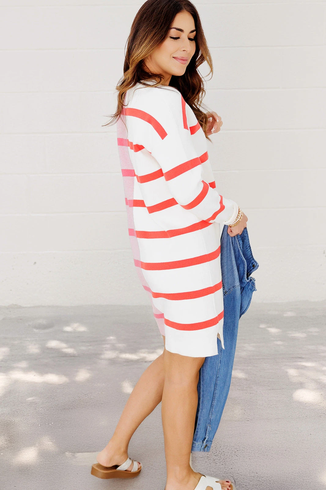 Split Stripes Sweater Dress 6 Split Stripes Sweater Dress - Image 6