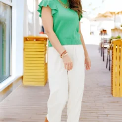 Relaxed Tie Fit Pants -Women's Clothing Store FJ7A7742