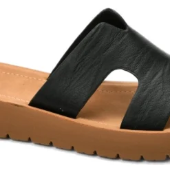 Corky's Hold Please Black Smooth Sandals -Women's Clothing Store HoldPlease BlackSmooth