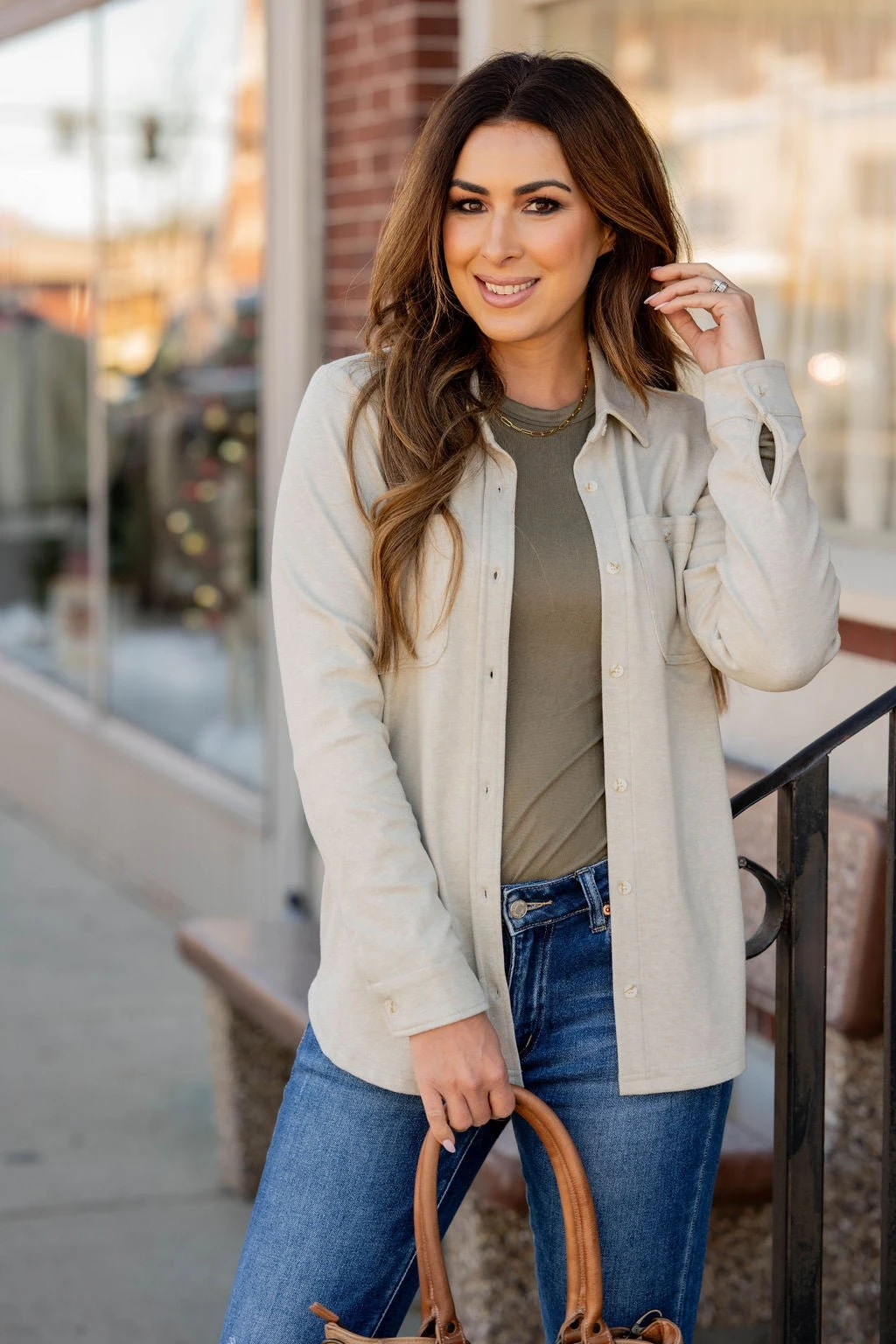 Simple Marled Shacket 4 Simple Marled Shacket - Image 4