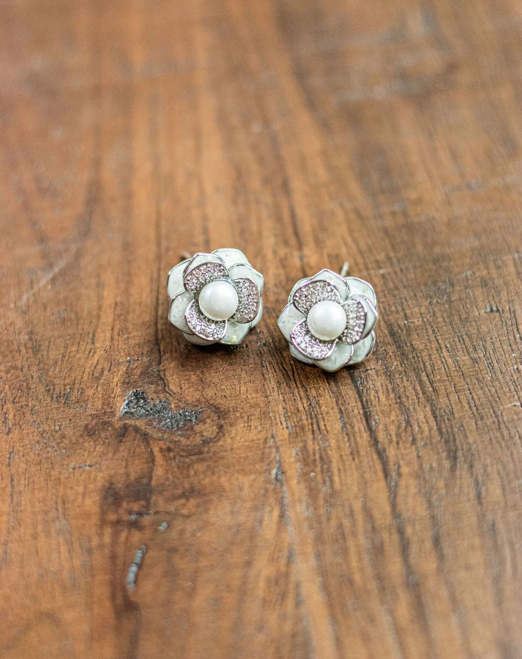 Pearl Bloom Stud Earrings 3 Pearl Bloom Stud Earrings - Image 3