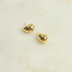 Mini Apostrophe Stud Earrings -Women's Clothing Store IMG 7479 2