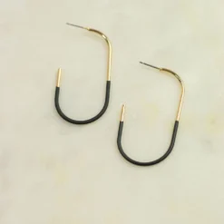 Dipped Hoop Earrings -Women's Clothing Store IMG 7491 2
