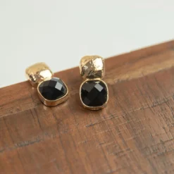 Plum Drops Dangle Earrings