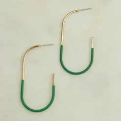 Dipped Hoop Earrings -Women's Clothing Store IMG 7540