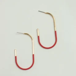 Dipped Hoop Earrings -Women's Clothing Store IMG 7581