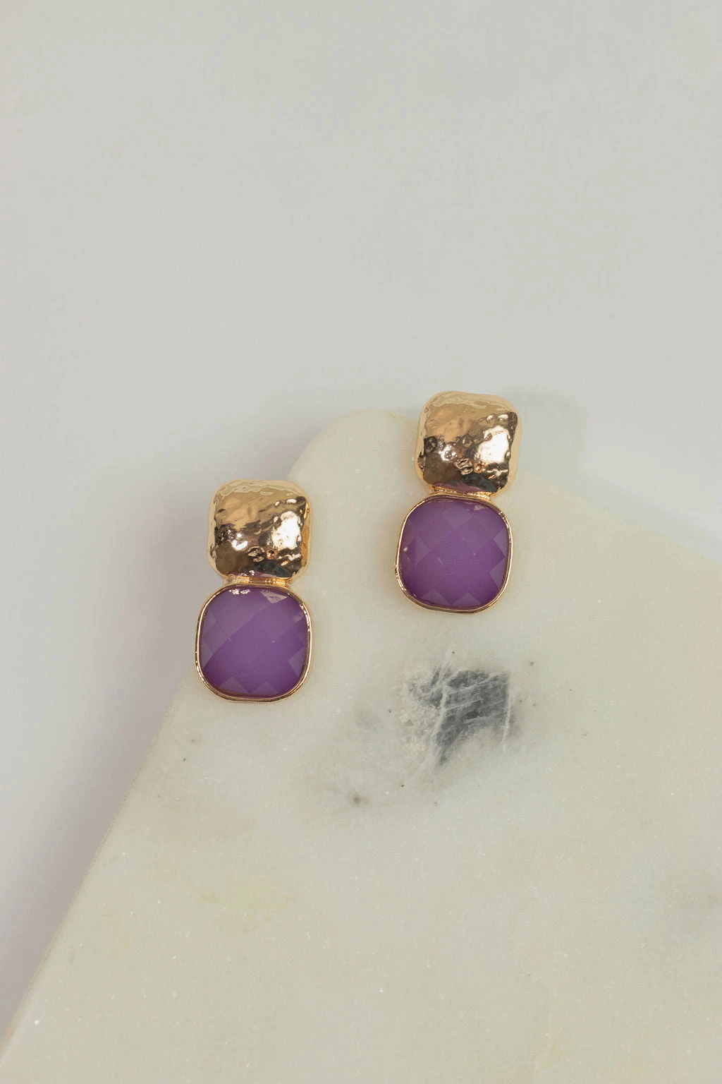 Plum Drops Dangle Earrings 2 Plum Drops Dangle Earrings - Image 2