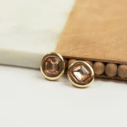 Back To Basic Stud Earrings -Women's Clothing Store IMG 7678