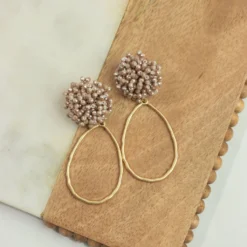 Clustered Hoop Dangle Earrings